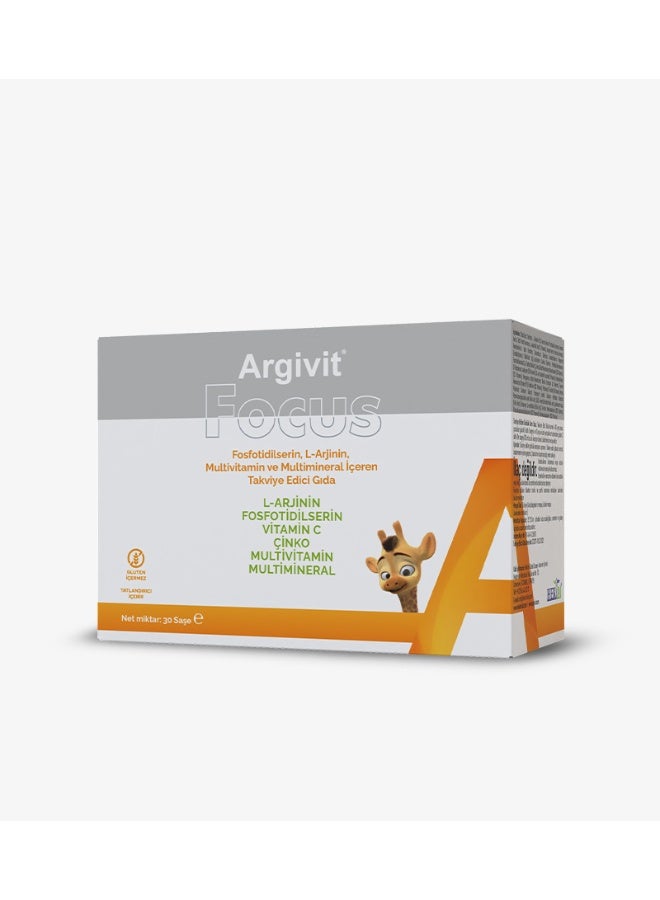 Argivit Focus Sachet: Advanced Multivitamin, Multimineral, L-Arginine, Phosphatidylserine Supplement - Image 1